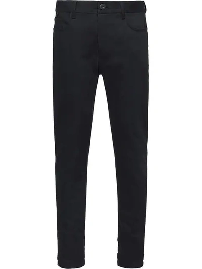 Shop Prada Skinny Stretch Jeans In Black