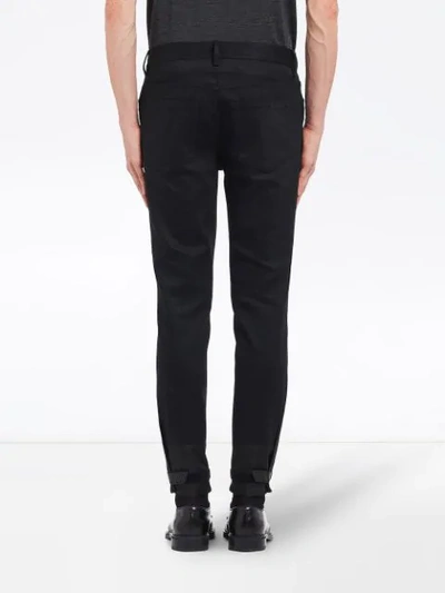 Shop Prada Skinny Stretch Jeans In Black