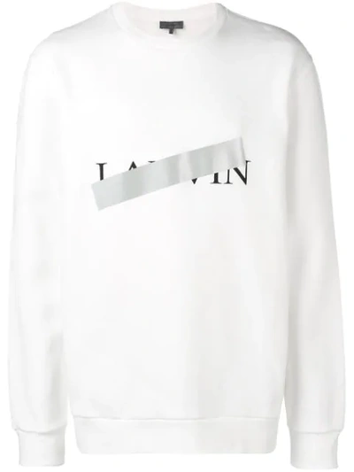 Shop Lanvin Print Sweatshirt In 0 Bianco