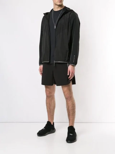 Shop Blackbarrett Side Stripe Running Shorts In Black