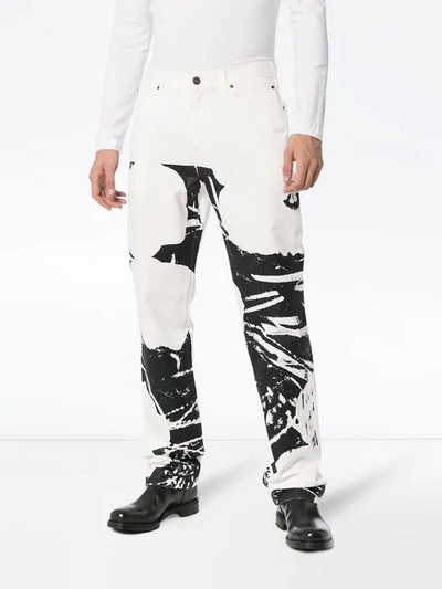 Calvin Klein 205w39nyc X Andy Warhol Foundation Splash Front Jeans In White  | ModeSens