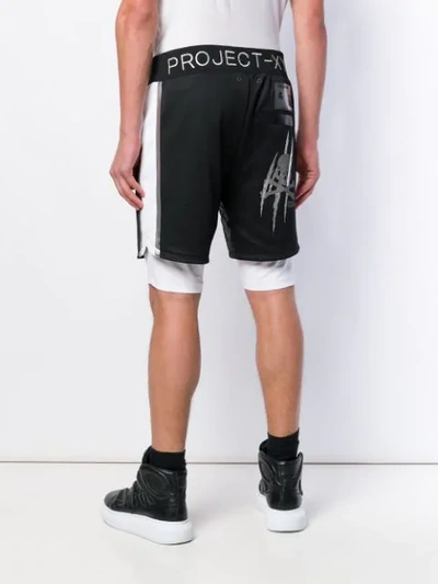 Shop Philipp Plein Xyz Scratch Shorts In Black