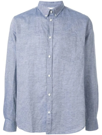 Shop Norse Projects Casual Shirt In Blue