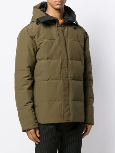 Shop Canada Goose Hooded Down Jacket - Green