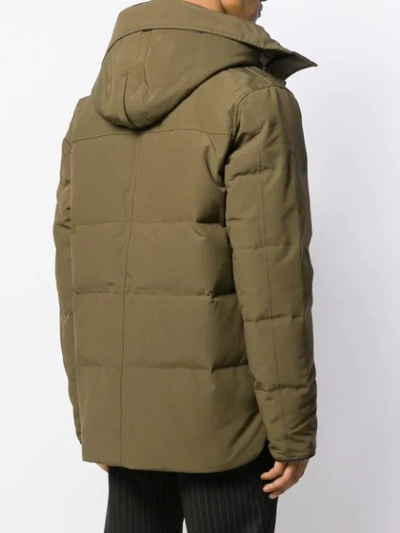 Shop Canada Goose Hooded Down Jacket - Green
