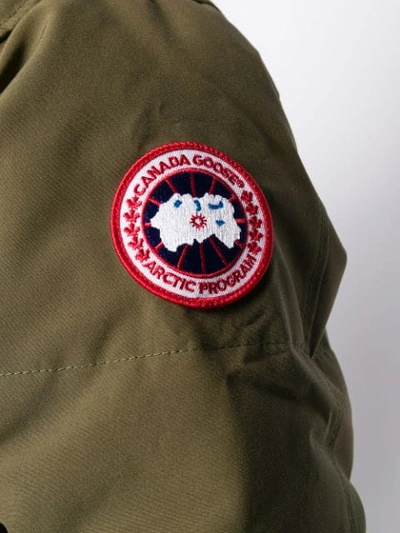 Shop Canada Goose Hooded Down Jacket - Green
