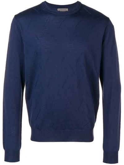 CORNELIANI CREW NECK SWEATER - 蓝色