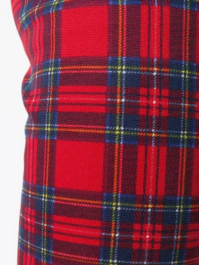 Pre-owned Comme Des Garçons Checkered Fitted Trousers In Red