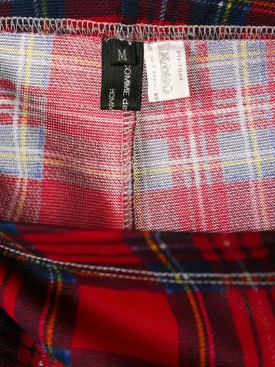 Pre-owned Comme Des Garçons Checkered Fitted Trousers In Red