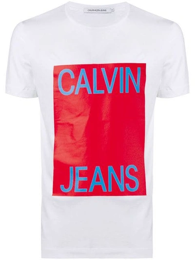 Shop Calvin Klein Jeans Est.1978 Printed T In White