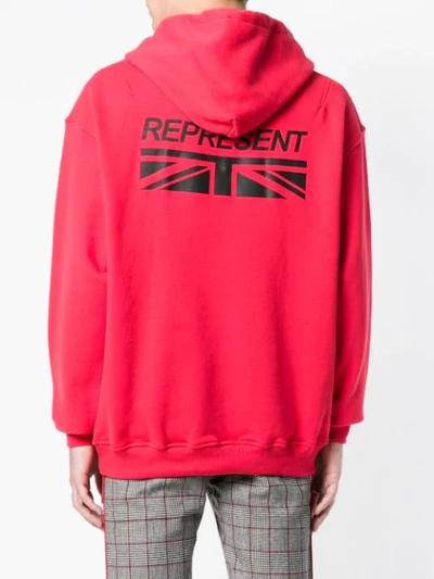 Shop Represent Logo Hoodie In Red