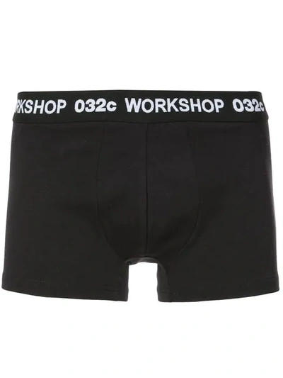 032C LOGO BAND BOXERS - 黑色