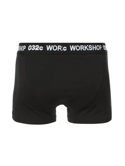 Shop 032c Logo Band Boxers In Black