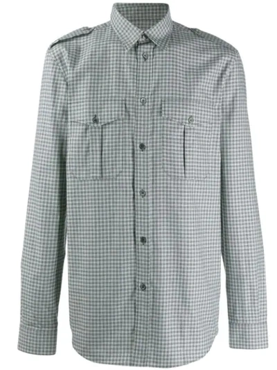 Shop Givenchy Checked Shirt In Black