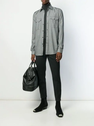 Shop Givenchy Checked Shirt In Black