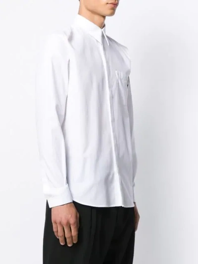Shop Givenchy Logo Pocket Tailored Shirt In White