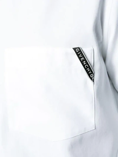 Shop Givenchy Logo Pocket Tailored Shirt In White