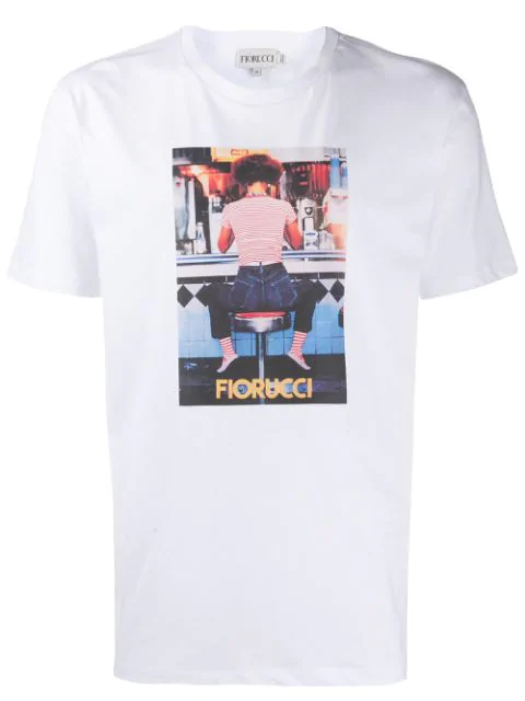 Fiorucci T Shirt Mit Foto Print In White Modesens