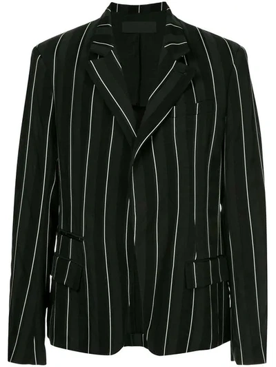 Shop Haider Ackermann Classic Pinstriped Blazer In Black