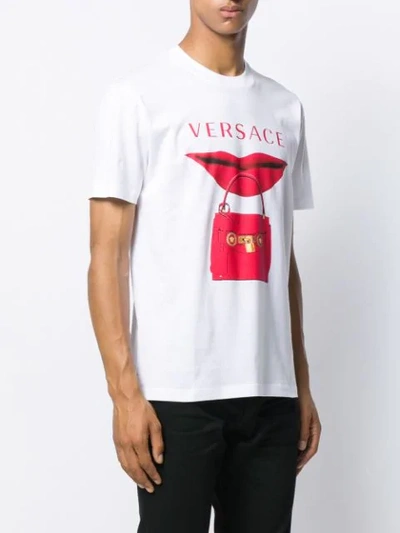 Shop Versace Bag Print T-shirt In White