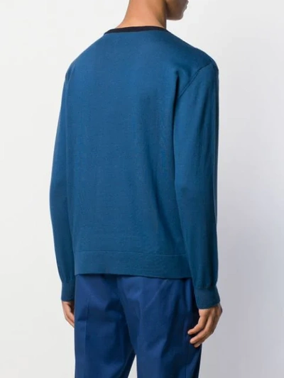 Shop Etro Knitted Sweatshirt - Blue