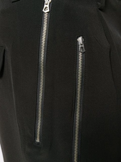 Shop Yohji Yamamoto Zipped Pocket Trousers In Black