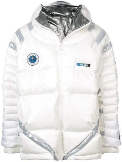 Shop Undercover Hooded Padded Jacket In White
