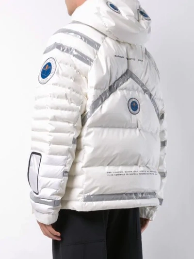 Shop Undercover Hooded Padded Jacket In White