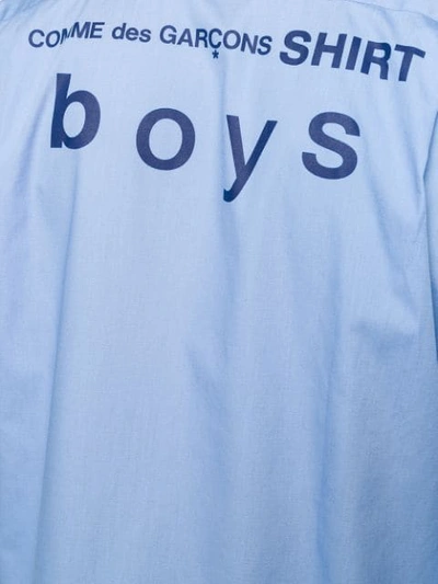 Shop Comme Des Garçons Shirt Logo Printed Shirt In Blue