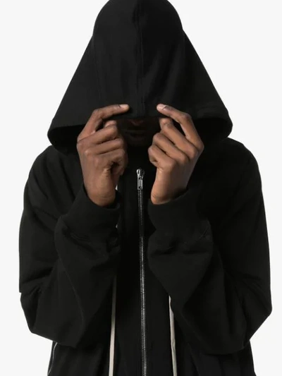 Shop Rick Owens Zip-up Hoodie In Black