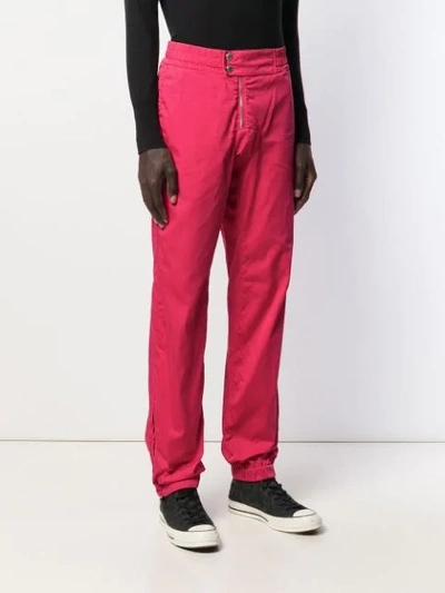 Pre-owned Jean Paul Gaultier 1990's Elasticated Slim Trousers In Red