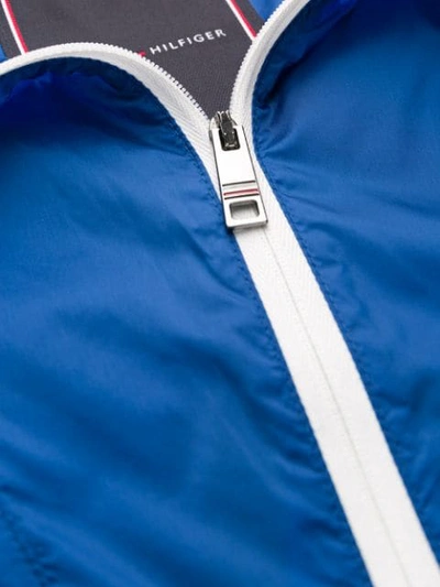 Shop Tommy Hilfiger Logo Hooded Jacket - Blue