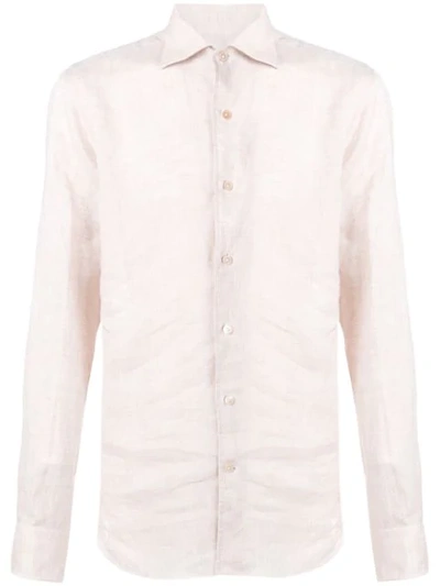 Shop Alessandro Gherardi Pointed Collar Shirt In Neutrals