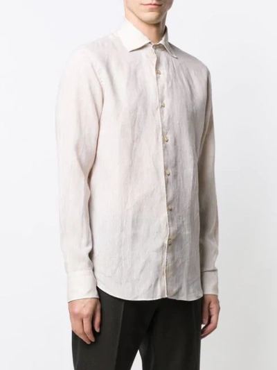 Shop Alessandro Gherardi Pointed Collar Shirt In Neutrals