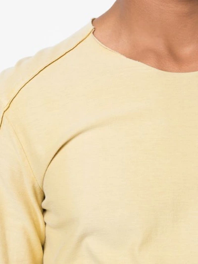 Shop Individual Sentiments Raw Edge Shirt In Yellow