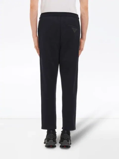 Shop Prada Technical Jersey Jogging Trousers In Blue