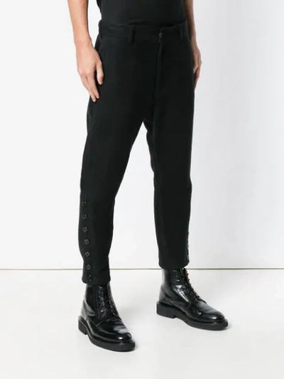 Shop Ann Demeulemeester Cropped-hose Mit Schmalem Bein - Schwarz In Black