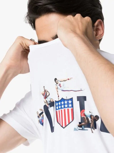Shop Polo Ralph Lauren Athletic Logo Print T-shirt In White