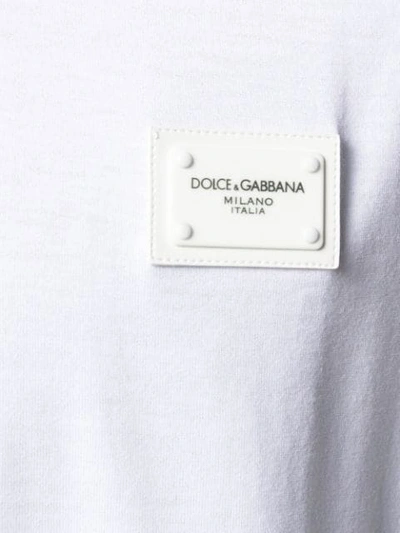Shop Dolce & Gabbana Logo Patch T In W0800 Optical White