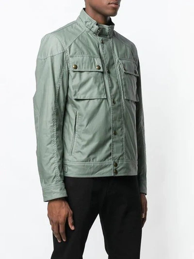 Shop Belstaff Button-up Military Jacket In Green