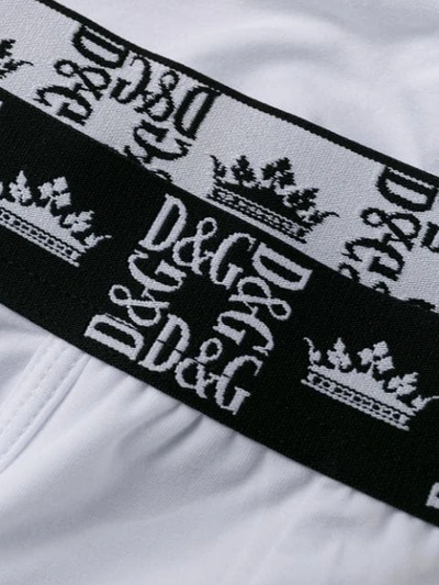 Shop Dolce & Gabbana Crown Logo-print Boxer Briefs In White