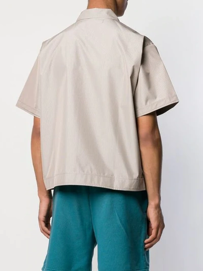 Shop Misbhv Zip-front Shirt Jacket - Neutrals