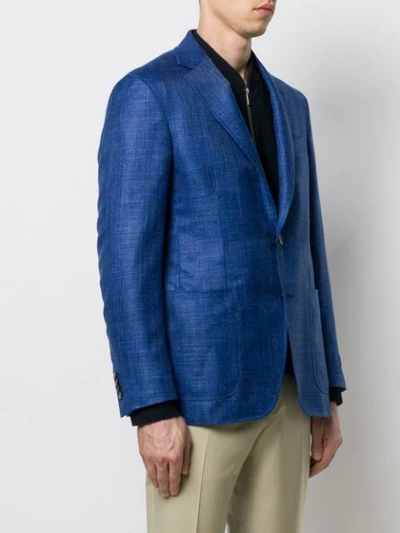 Shop Canali Classic Blazer In Blue