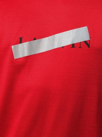 Shop Lanvin Printed Logo T In 301 Scarlet Red
