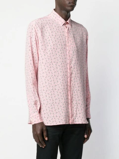 Shop Saint Laurent Star Print Shirt In Pink