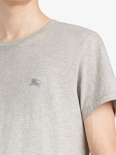 Shop Burberry Cotton Jersey T-shirt In Grey