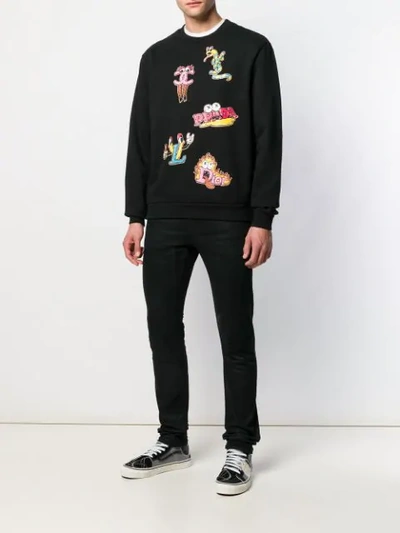 Shop Domrebel Luxury Print Sweatshirt In Black