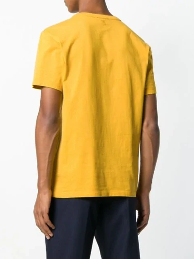 Shop Ami Alexandre Mattiussi 'ami De Coeur' T-shirt In Yellow