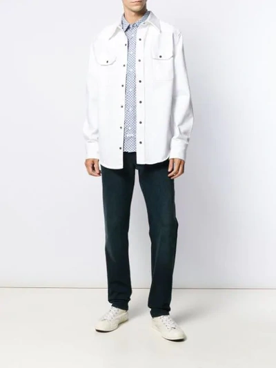 Shop Kenzo Printed Shirt In White