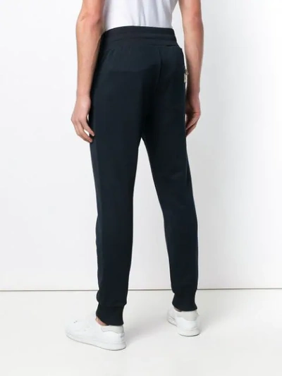 Shop Dolce & Gabbana High Waisted Track Trousers In Blue